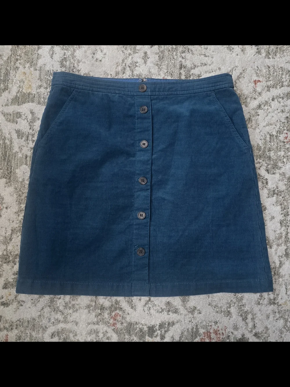 J. Crew Corduroy Teal Button-Front Mini Skirt NWT Size 8